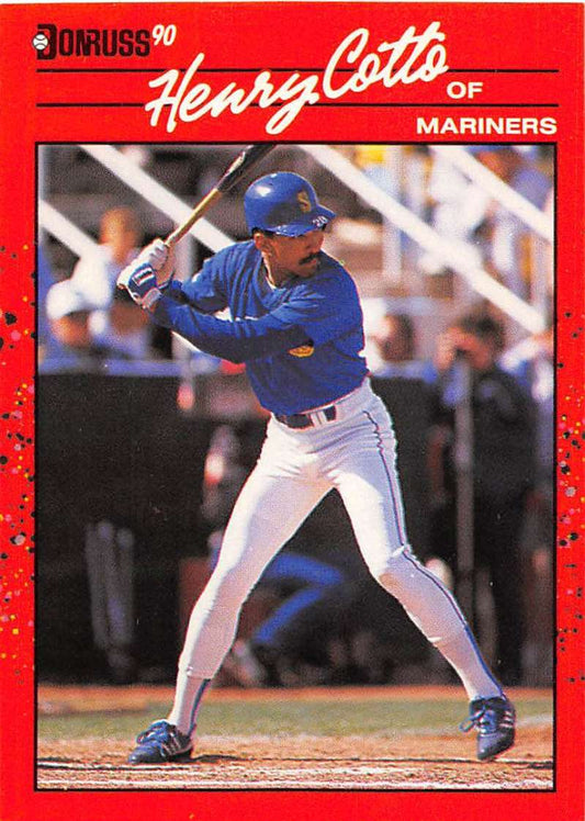 1990 Donruss Baseball  #644 Henry Cotto  Seattle Mariners  Image 1