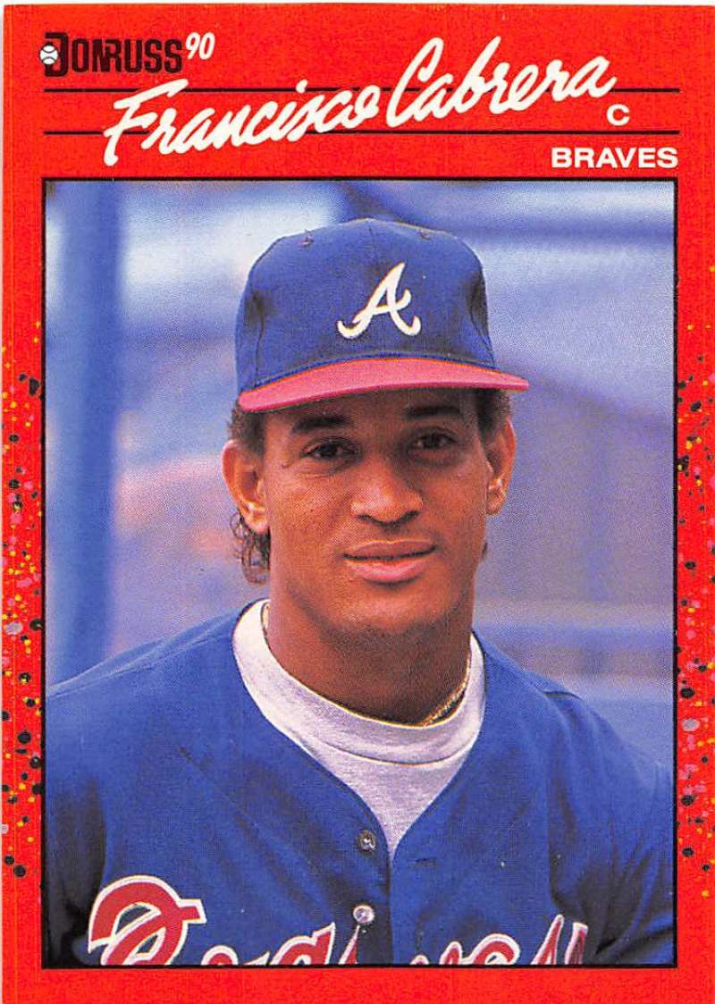 1990 Donruss Baseball #646 Francisco Cabrera Atlanta Braves Image 1