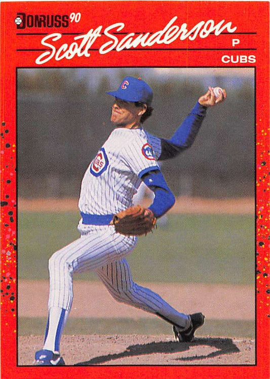 1990 Donruss Baseball  #647 Scott Sanderson  Chicago Cubs  Image 1