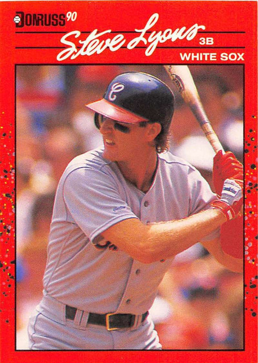 1990 Donruss Baseball  #651 Steve Lyons  Chicago White Sox  Image 1