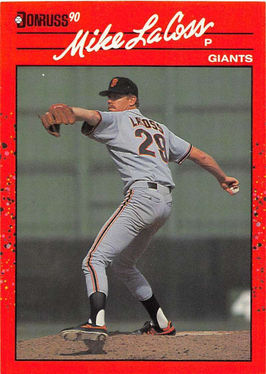 1990 Donruss Baseball  #652 Mike LaCoss  San Francisco Giants  Image 1
