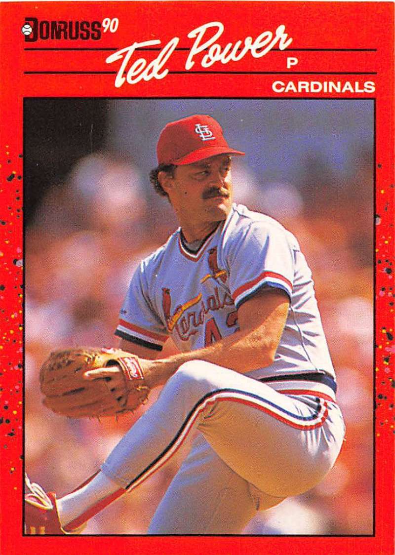 1990 Donruss Baseball #653 Ted Power St. Louis Cardinals Image 1