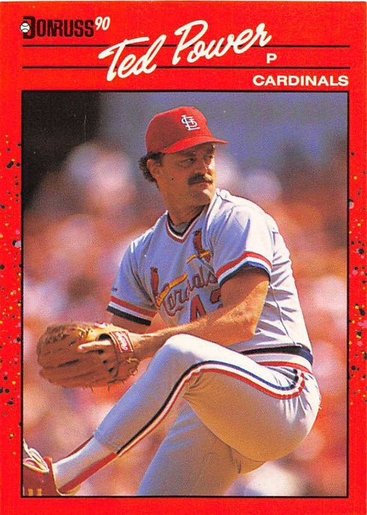 1990 Donruss Baseball  #653 Ted Power  St. Louis Cardinals  Image 1