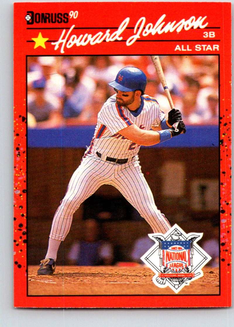 1990 Donruss Baseball #654 Howard Johnson AS New York Mets Image 1