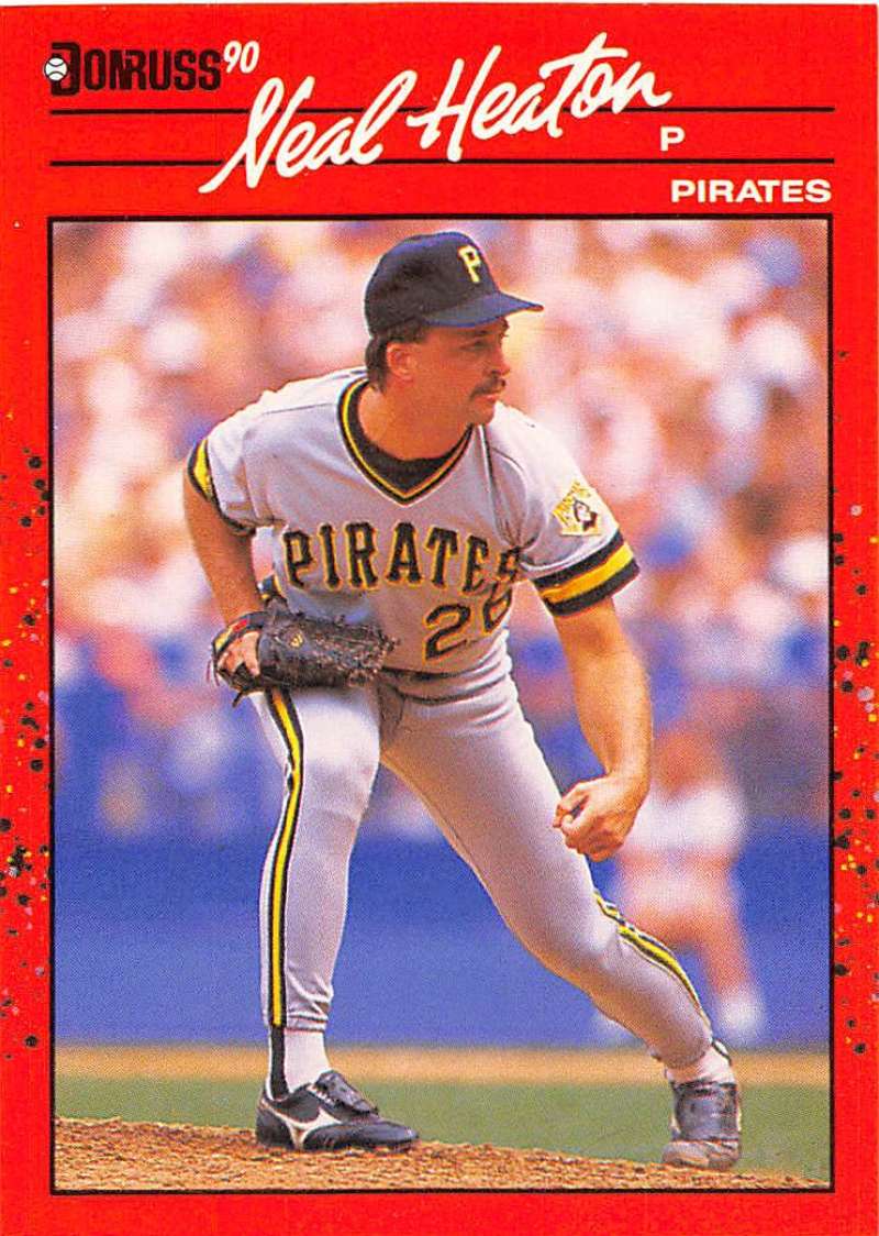 1990 Donruss Baseball #658 Neal Heaton Pittsburgh Pirates Image 1