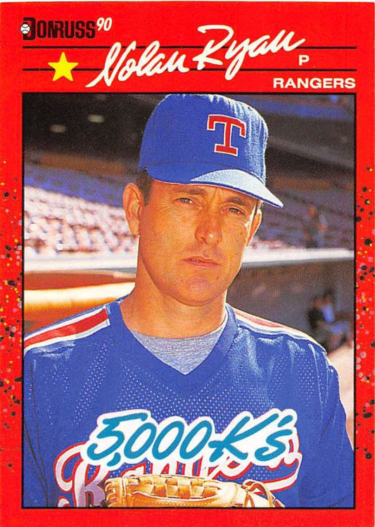 1990 Donruss Baseball  #659 Nolan Ryan 5000K  Texas Rangers  Image 1