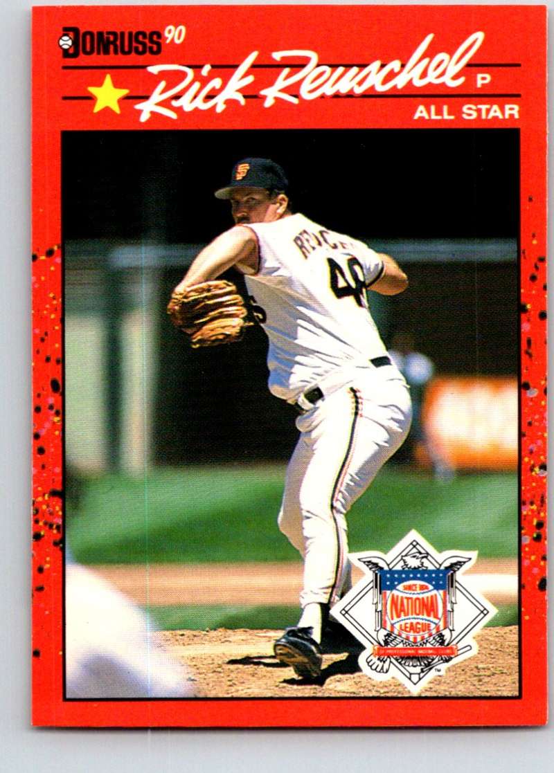 1990 Donruss Baseball #663 Rick Reuschel AS San Francisco Giants Image 1