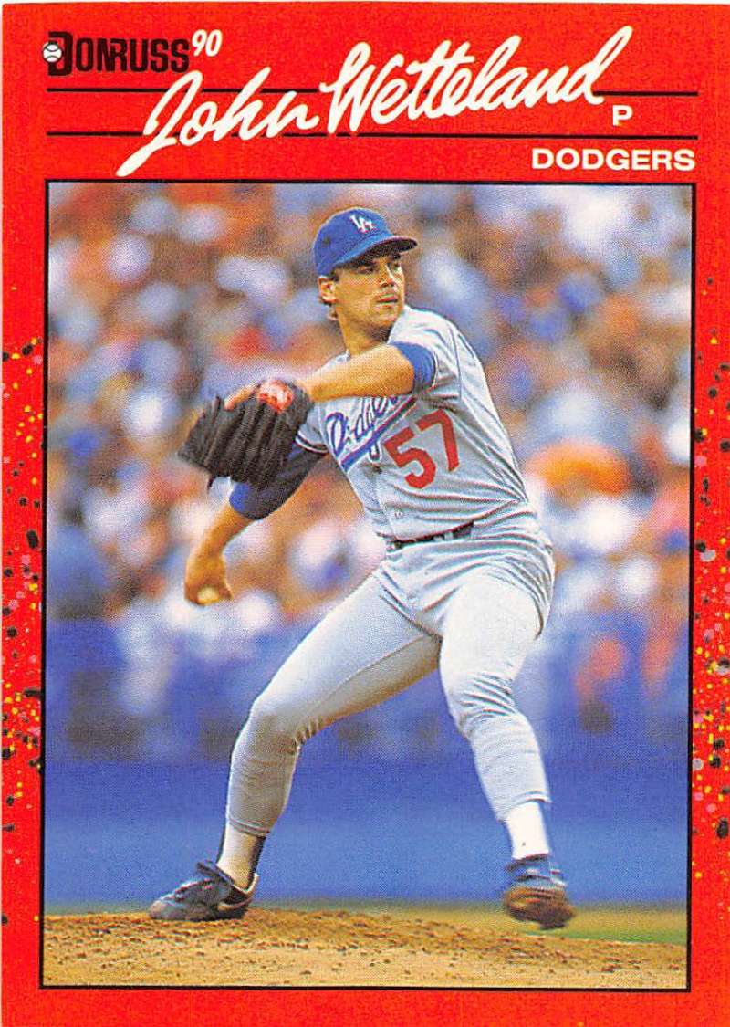 1990 Donruss Baseball #671 John Wetteland Los Angeles Dodgers Image 1