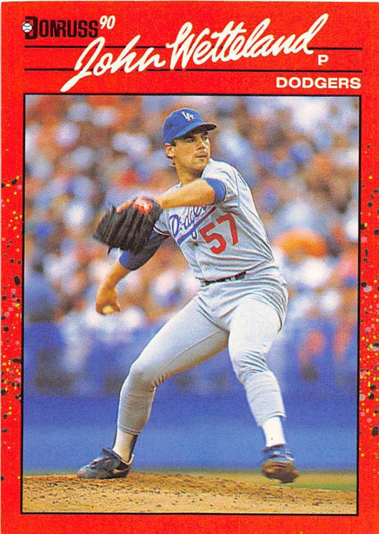 1990 Donruss Baseball  #671 John Wetteland  Los Angeles Dodgers  Image 1