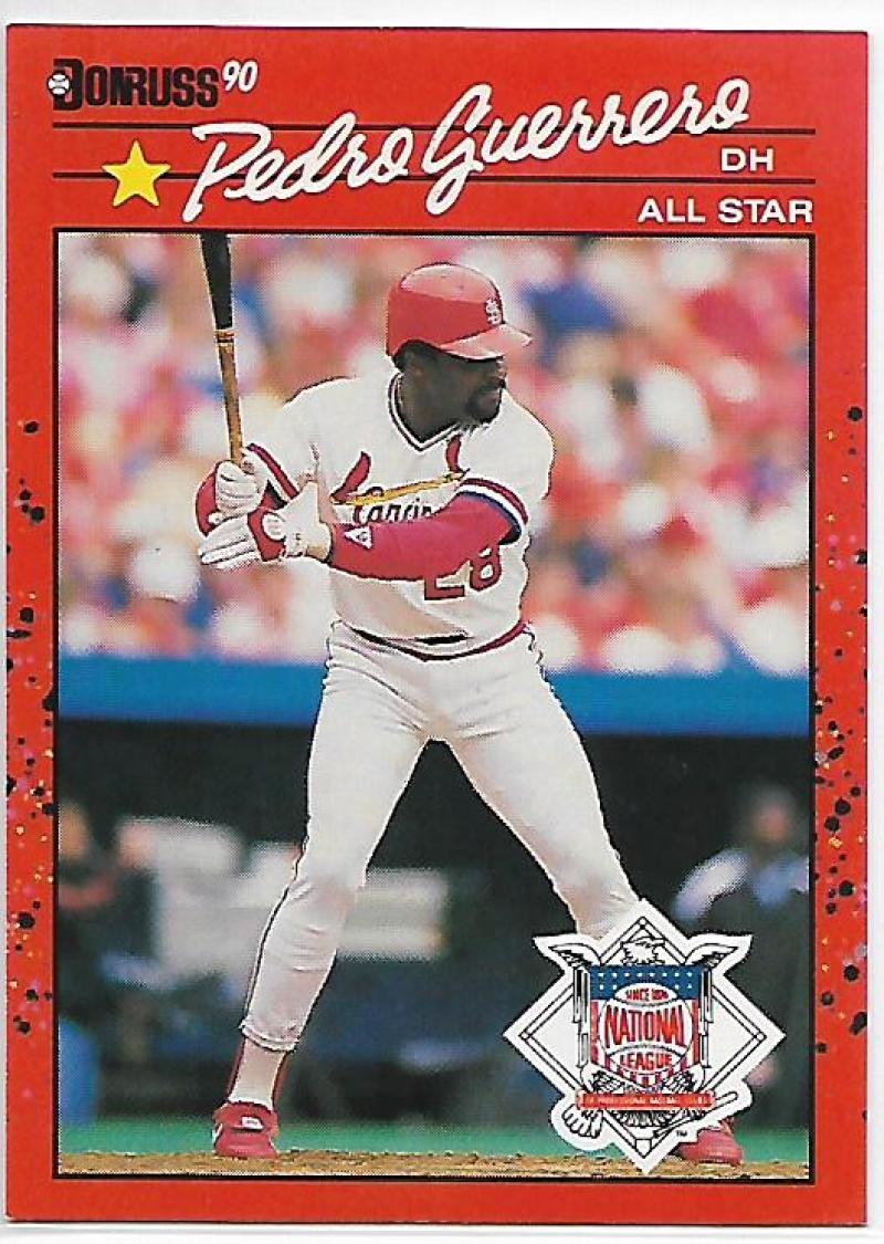 1990 Donruss Baseball #674 Pedro Guerrero AS St. Louis Cardinals Image 1