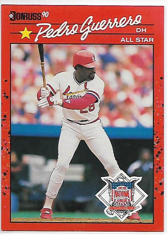 1990 Donruss Baseball  #674 Pedro Guerrero AS  St. Louis Cardinals  Image 1