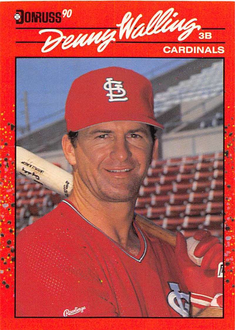 1990 Donruss Baseball #677 Denny Walling St. Louis Cardinals Image 1