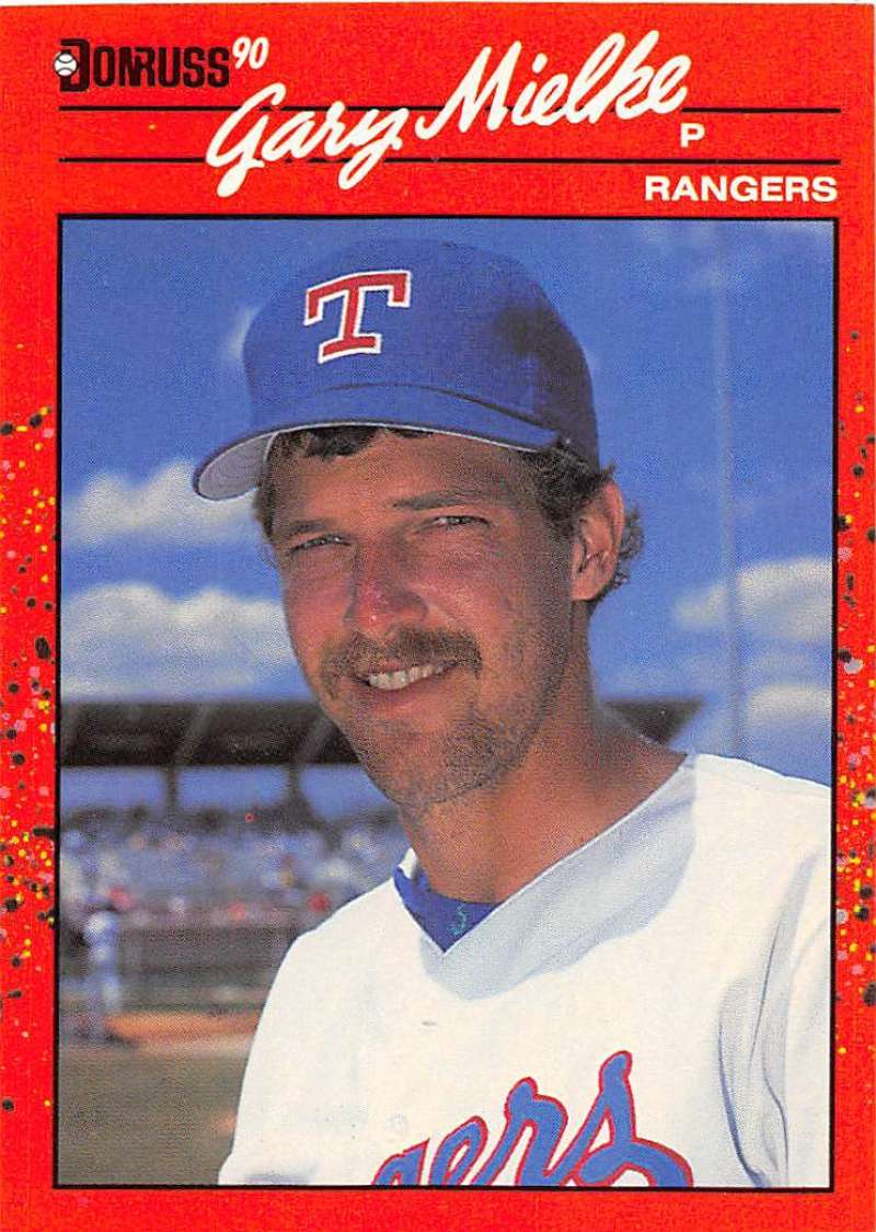 1990 Donruss Baseball #679 Gary Mielke RC Rookie Texas Rangers Image 1