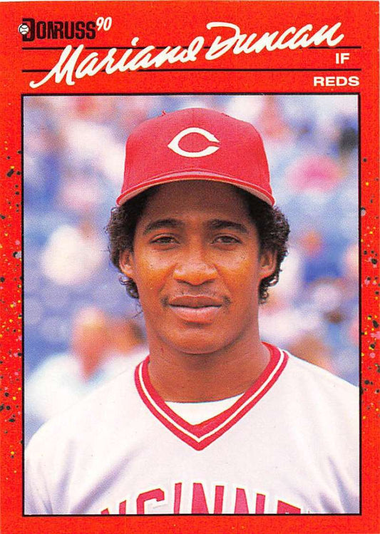 1990 Donruss Baseball  #684 Mariano Duncan  Cincinnati Reds  Image 1