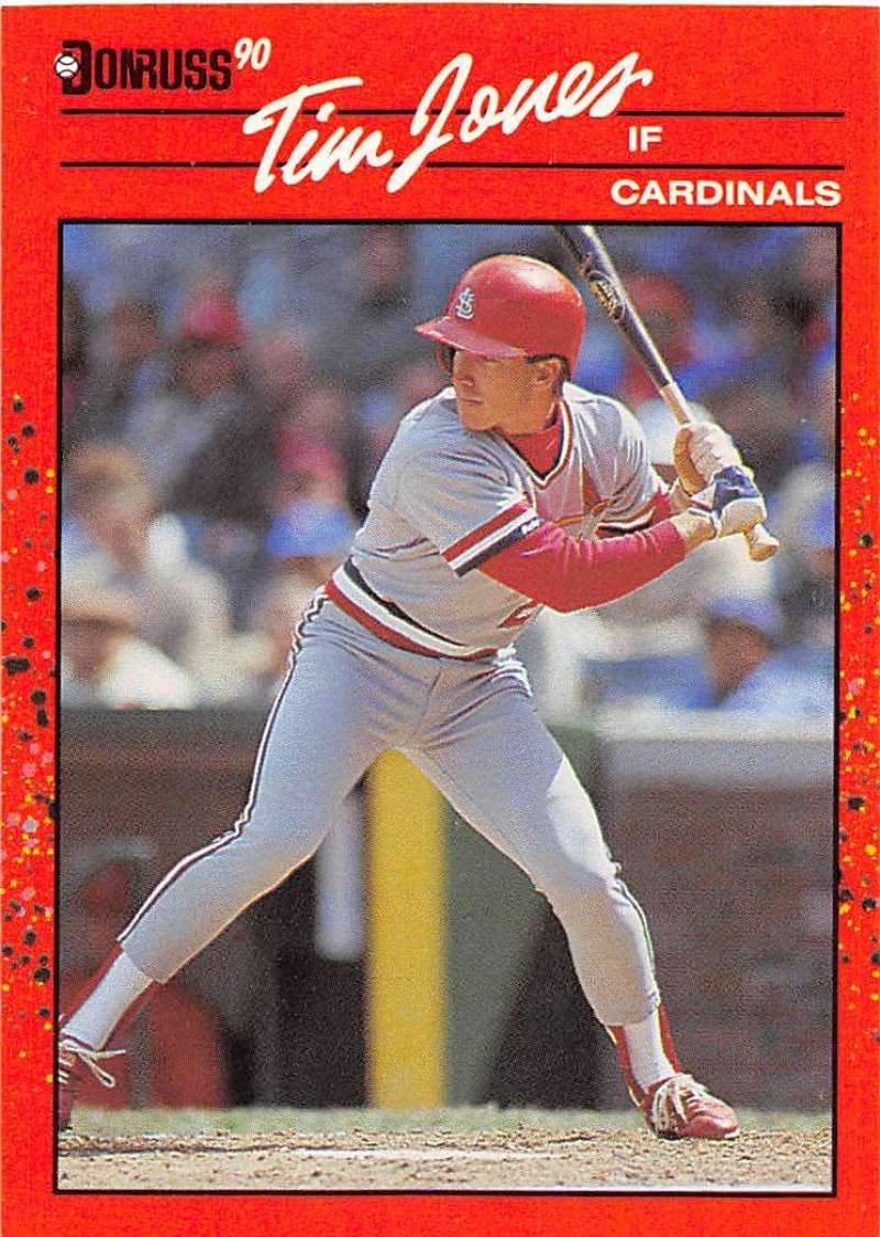 1990 Donruss Baseball #686 Tim Jones St. Louis Cardinals Image 1