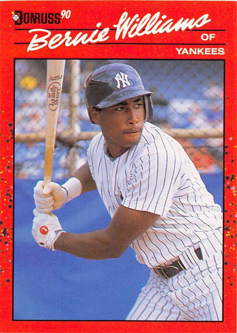 1990 Donruss Baseball #689 Bernie Williams RC Rookie New York Yankees Image 1
