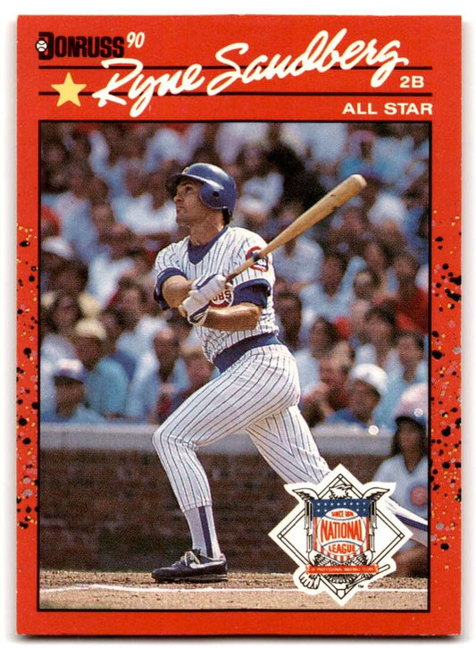 1990 Donruss Baseball  #692 Ryne Sandberg AS  Chicago Cubs  Image 1
