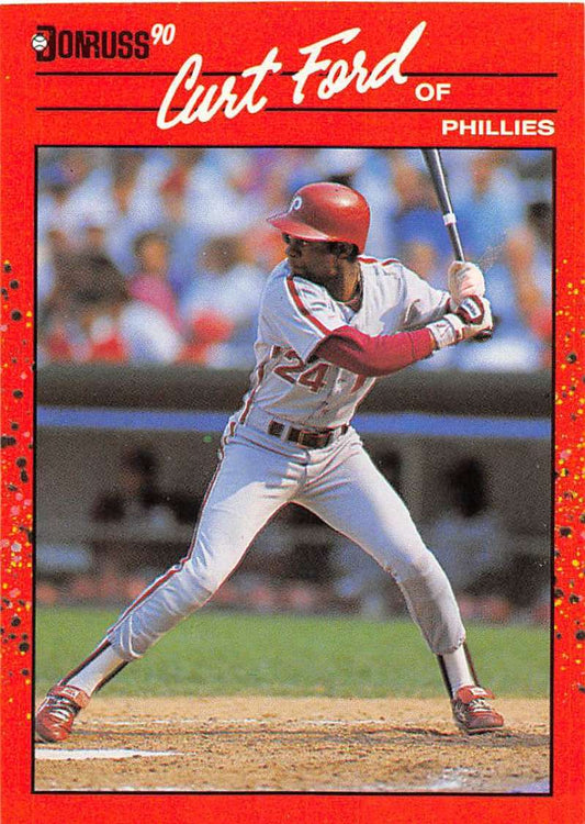 1990 Donruss Baseball  #694 Curt Ford  Philadelphia Phillies  Image 1