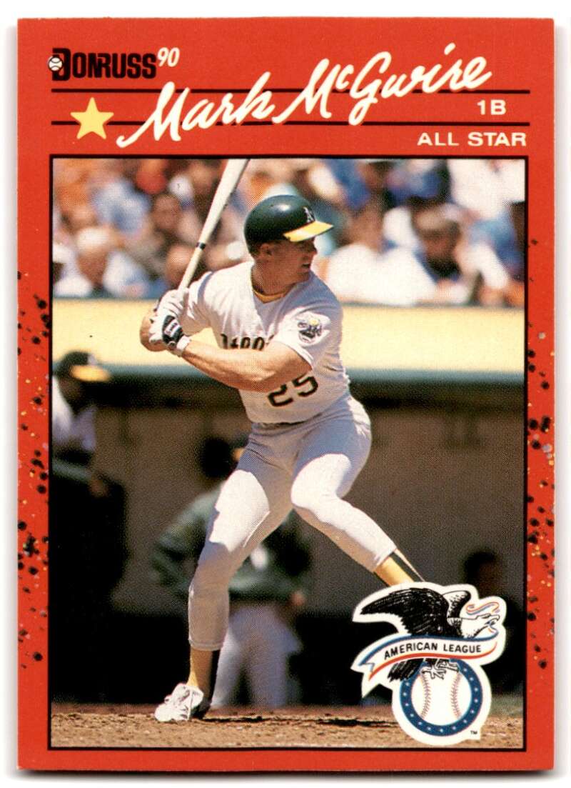 1990 Donruss Baseball #697 Mark McGwire AS Oakland Athletics Image 1