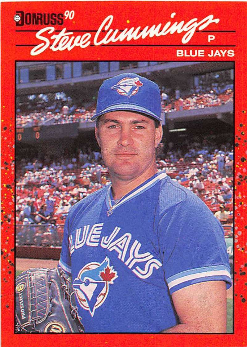 1990 Donruss Baseball #698 Steve Cummings RC Rookie Toronto Blue Jays Image 1
