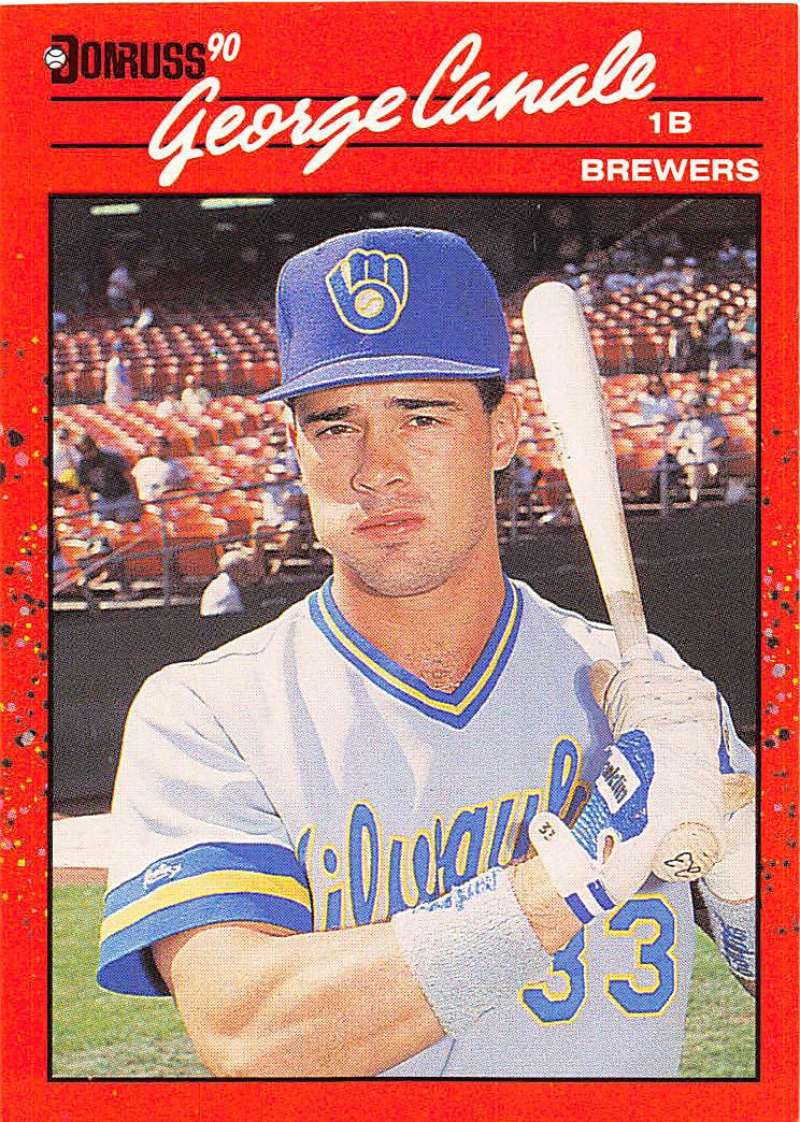 1990 Donruss Baseball #699 George Canale RC Rookie Milwaukee Brewers Image 1