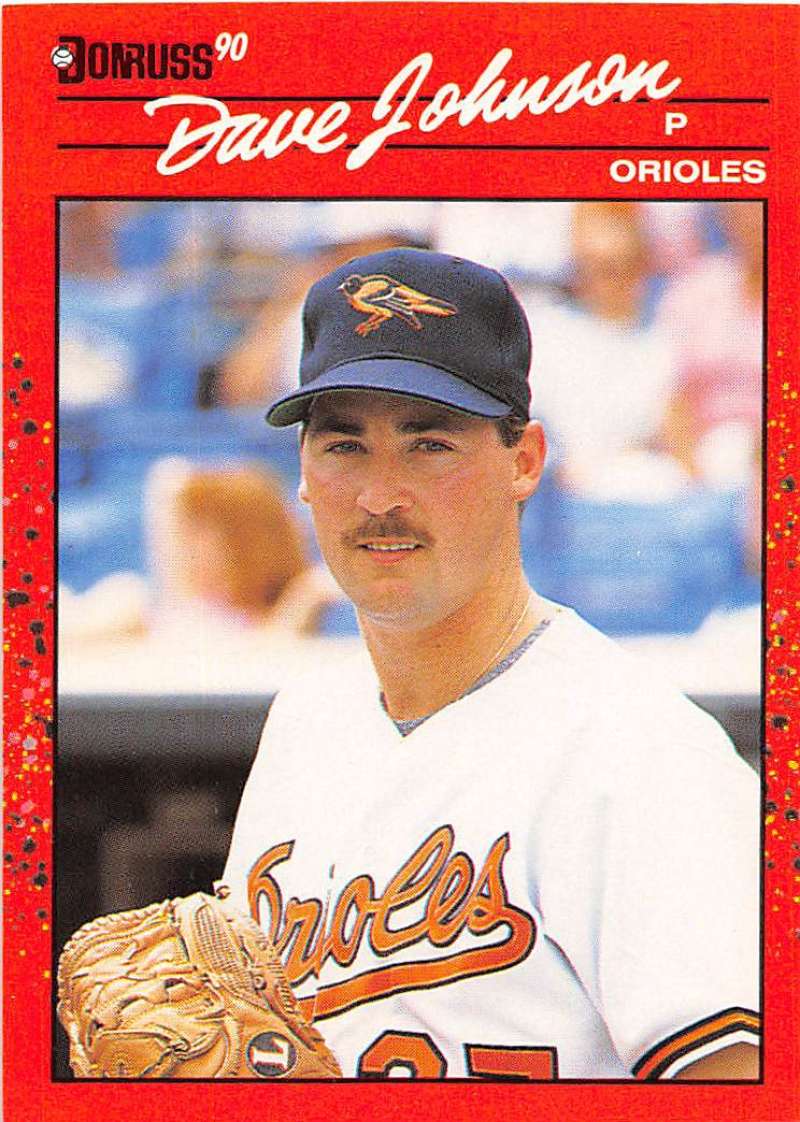 1990 Donruss Baseball #702 Dave Johnson RC Rookie Baltimore Orioles Image 1