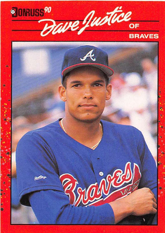 1990 Donruss Baseball  #704 David Justice  RC Rookie Atlanta Braves  Image 1
