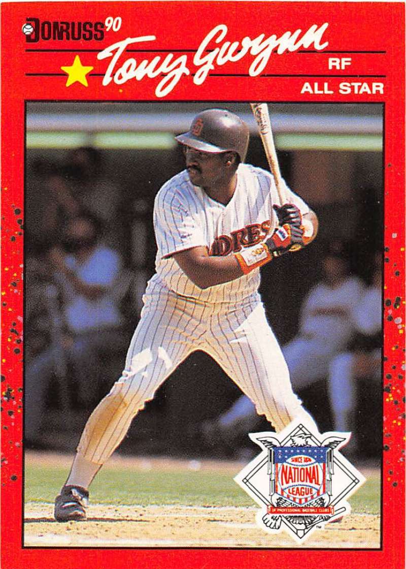 1990 Donruss Baseball #705 Tony Gwynn AS San Diego Padres Image 1