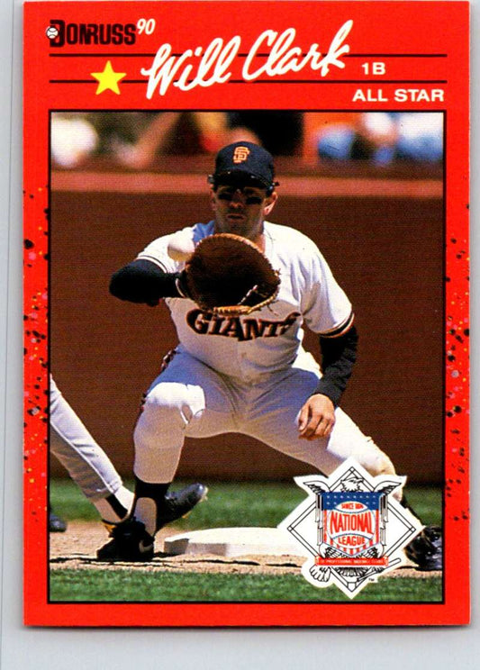 1990 Donruss Baseball  #707 Will Clark AS  San Francisco Giants  Image 1
