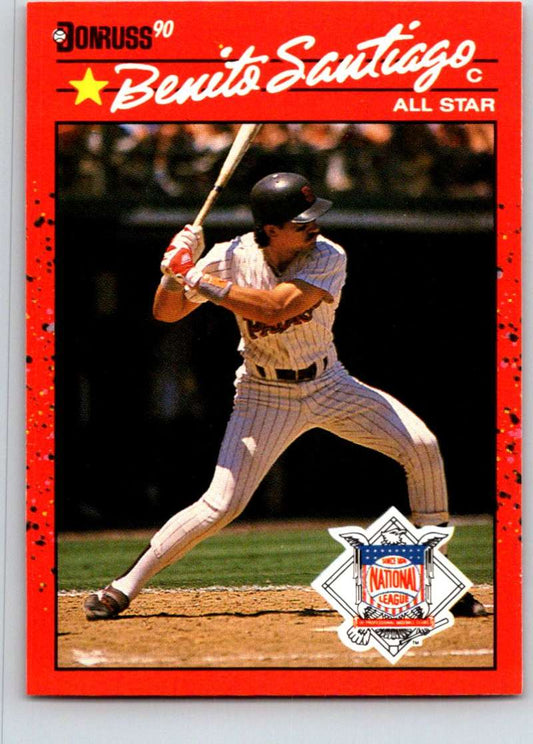 1990 Donruss Baseball  #708 Benito Santiago AS  San Diego Padres  Image 1