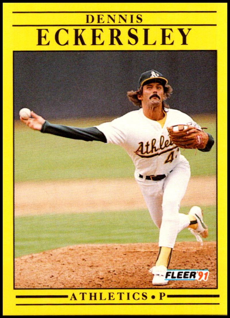 1991 Fleer Baseball #6 Dennis Eckersley Oakland Athletics Image 1