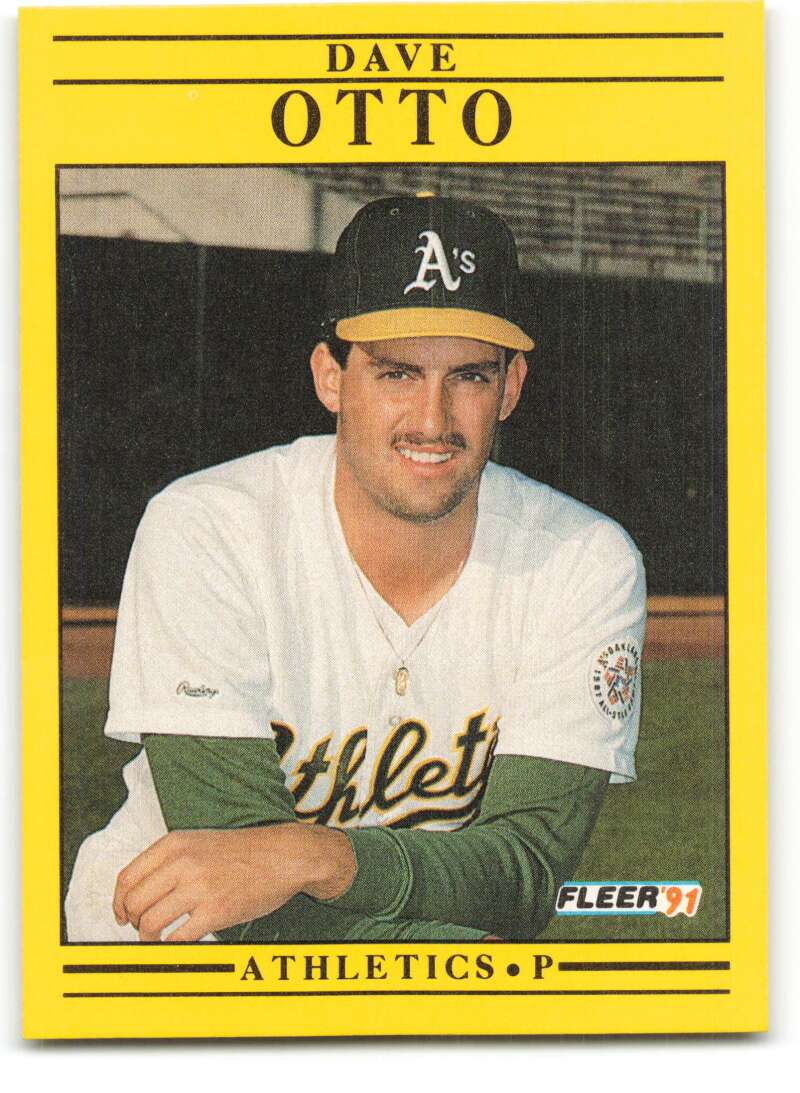 1991 Fleer Baseball #20 Dave Otto Oakland Athletics Image 1