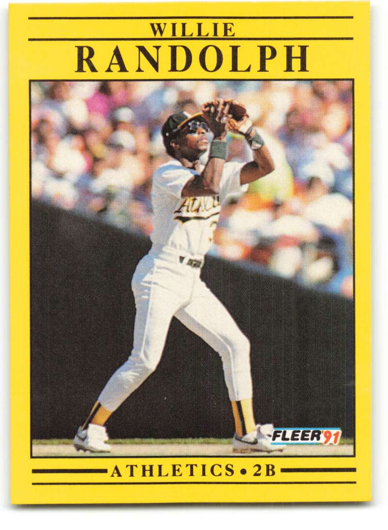1991 Fleer Baseball #22 Willie Randolph Oakland Athletics Image 1