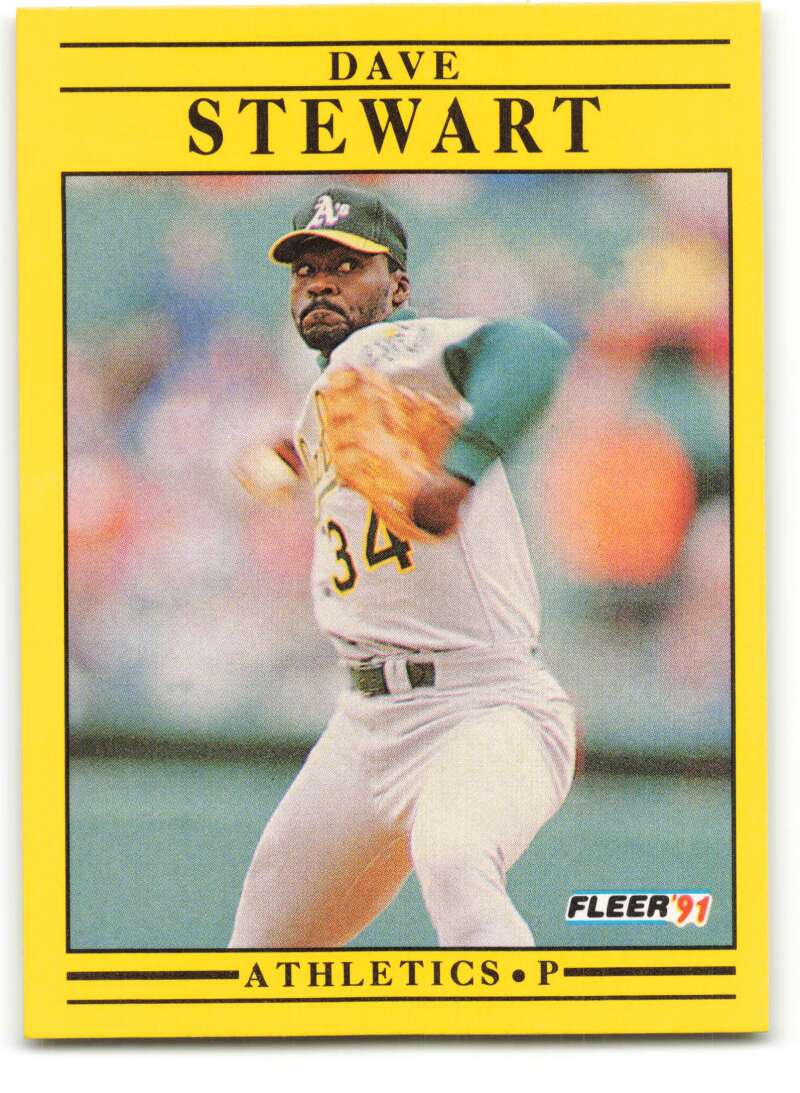 1991 Fleer Baseball #25 Dave Stewart Oakland Athletics Image 1