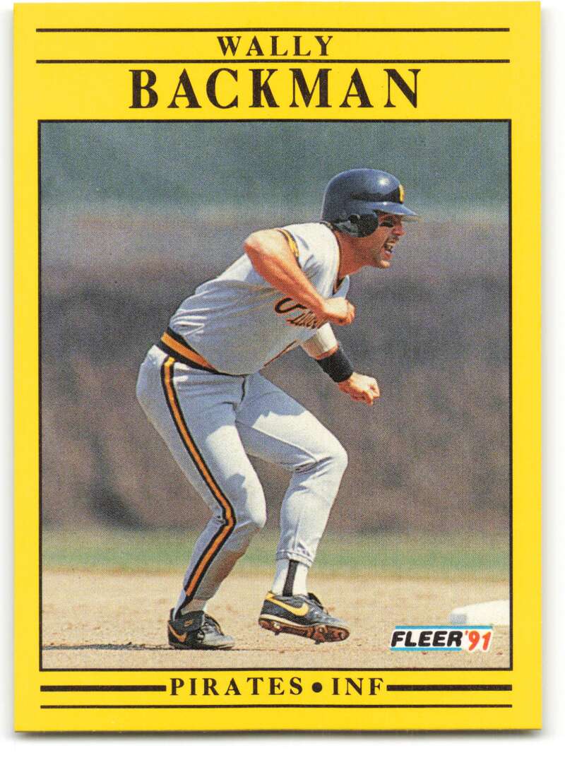 1991 Fleer Baseball #29 Wally Backman Pittsburgh Pirates Image 1