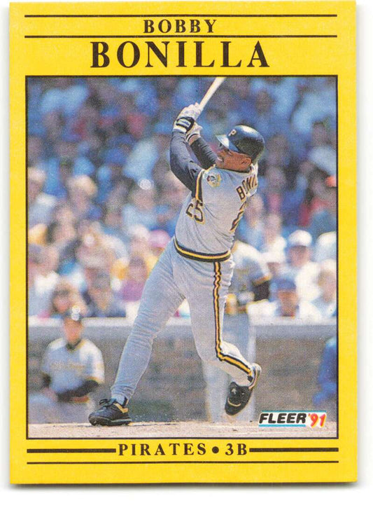 1991 Fleer Baseball #34 Bobby Bonilla  Pittsburgh Pirates  Image 1