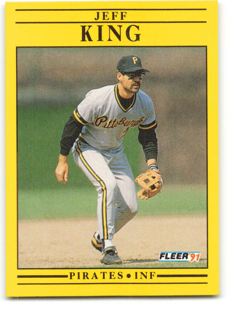 1991 Fleer Baseball #39 Jeff King Pittsburgh Pirates Image 1