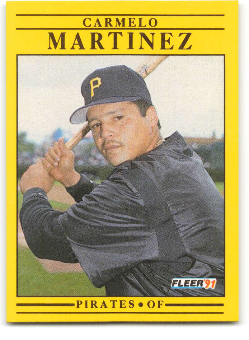 1991 Fleer Baseball #44 Carmelo Martinez Pittsburgh Pirates Image 1