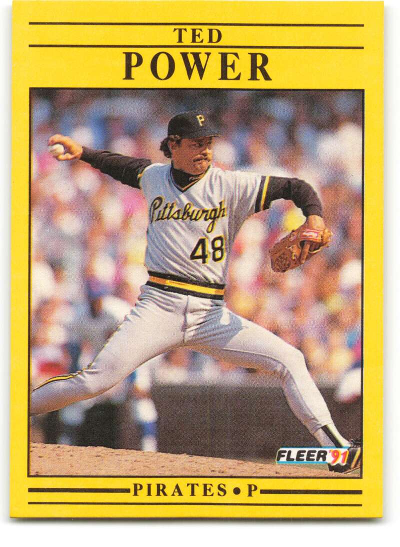 1991 Fleer Baseball #46 Ted Power Pittsburgh Pirates Image 1