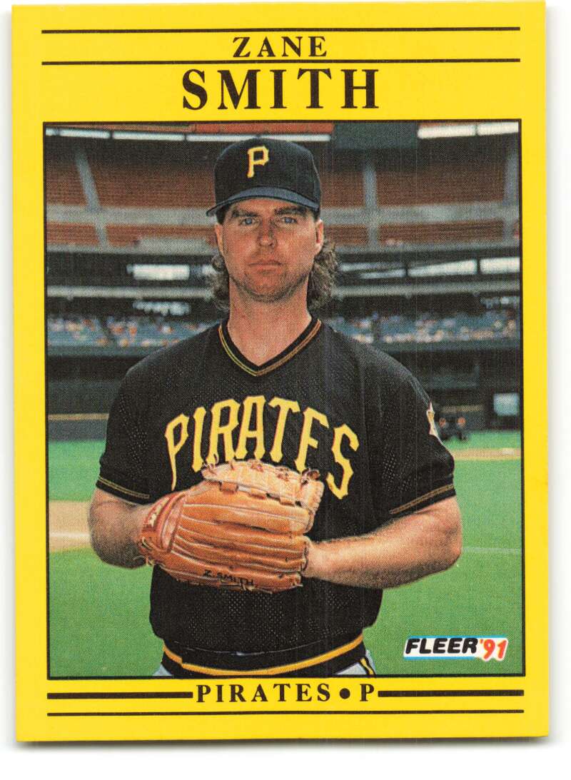 1991 Fleer Baseball #51 Zane Smith Pittsburgh Pirates Image 1