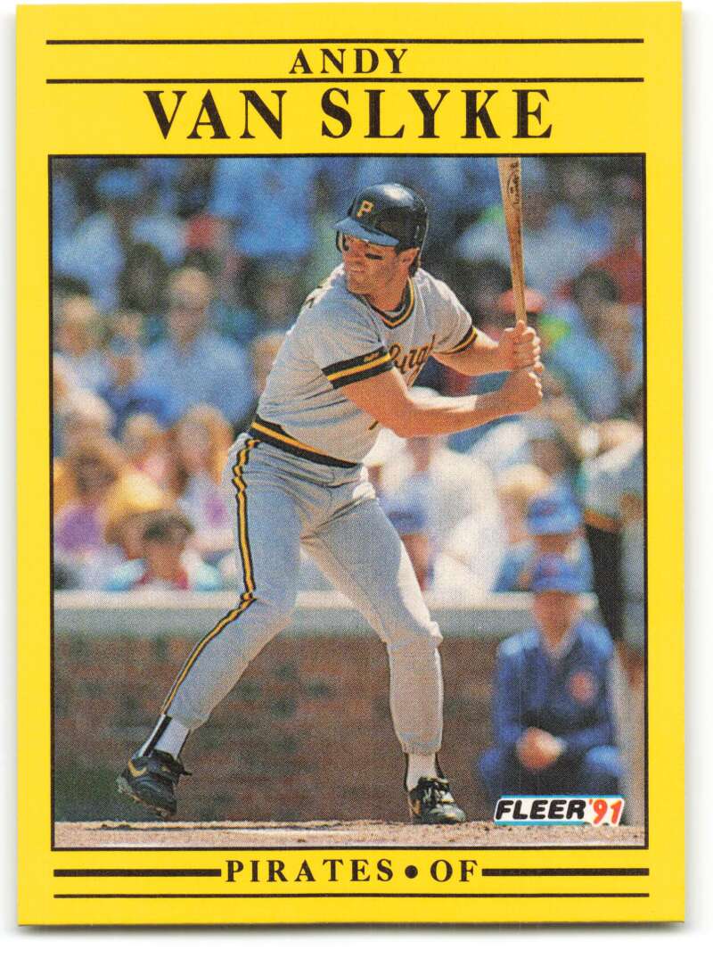 1991 Fleer Baseball #53 Andy Van Slyke Pittsburgh Pirates Image 1