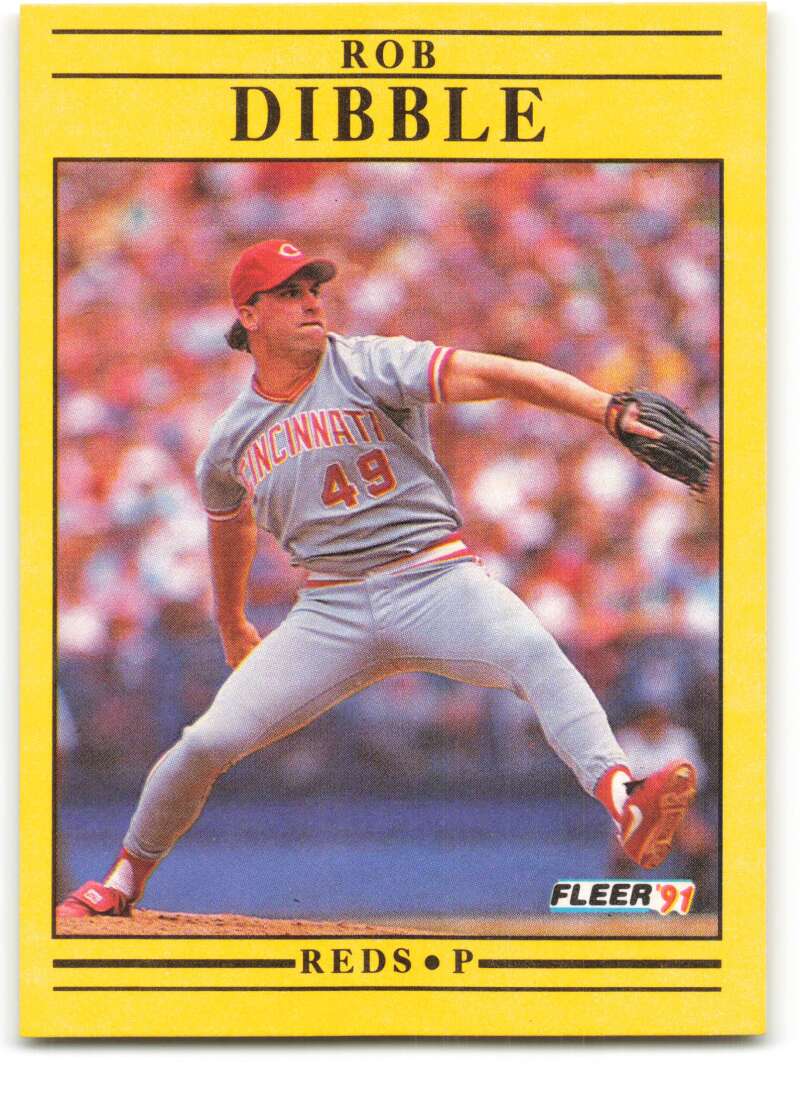 1991 Fleer Baseball #62 Rob Dibble Cincinnati Reds Image 1