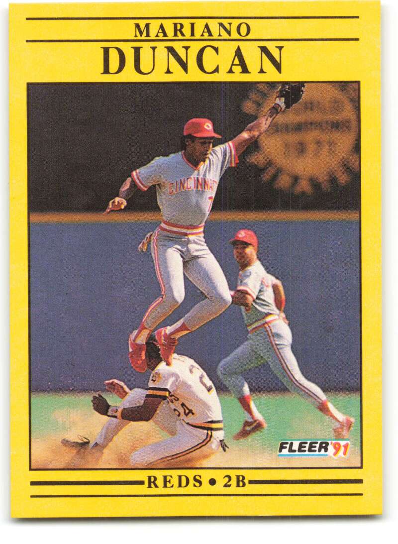 1991 Fleer Baseball #64 Mariano Duncan Cincinnati Reds Image 1