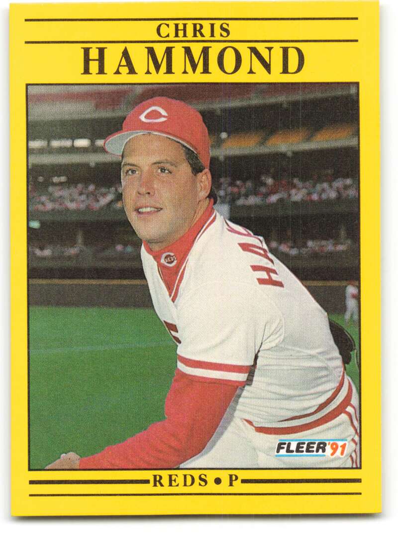 1991 Fleer Baseball #65 Chris Hammond Cincinnati Reds Image 1