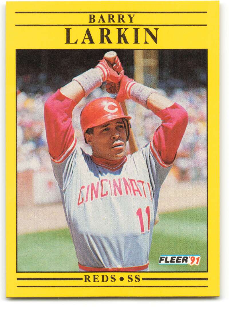 1991 Fleer Baseball #68 Barry Larkin Cincinnati Reds Image 1