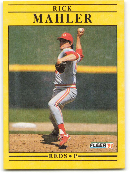 1991 Fleer Baseball #71 Rick Mahler  Cincinnati Reds  Image 1