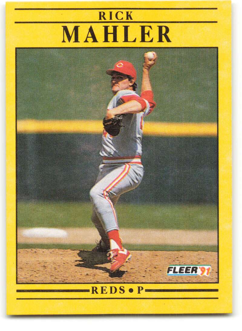 1991 Fleer Baseball #71 Rick Mahler Cincinnati Reds Image 1