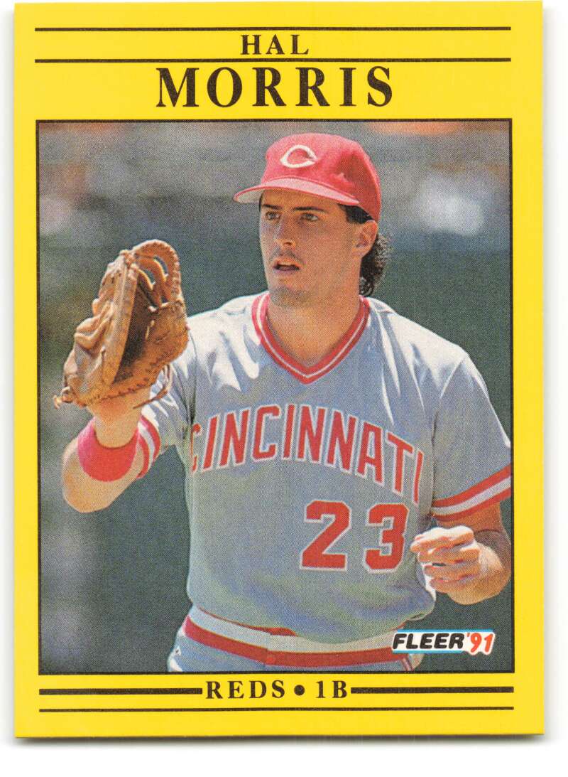 1991 Fleer Baseball #72 Hal Morris Cincinnati Reds Image 1