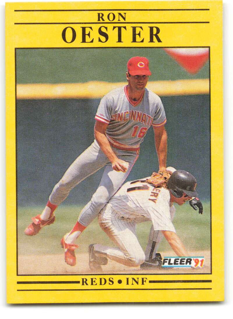 1991 Fleer Baseball #74 Ron Oester Cincinnati Reds Image 1