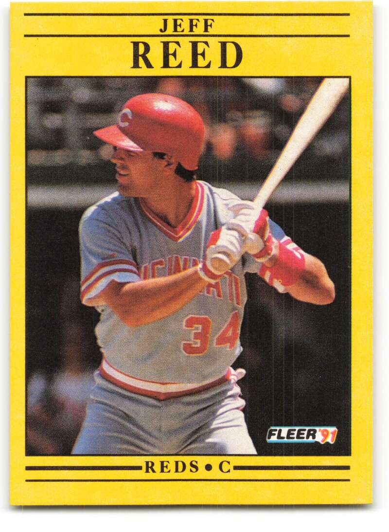 1991 Fleer Baseball #78 Jeff Reed Cincinnati Reds Image 1